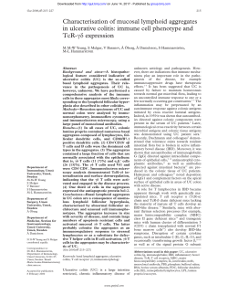 Characterisation of mucosal lymphoid aggregates in ulcerative