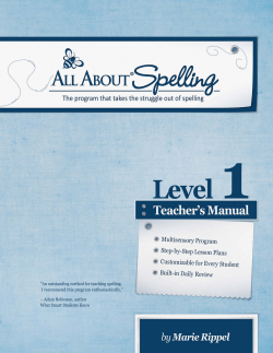 All About Spelling Level 1 Sample