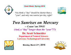 Mercury can have two sunrises?