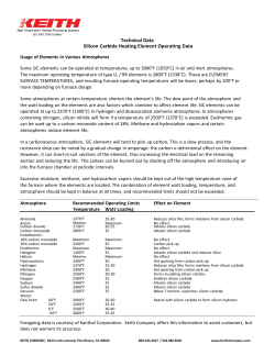 Silicon Carbide Heating Element Operating Data