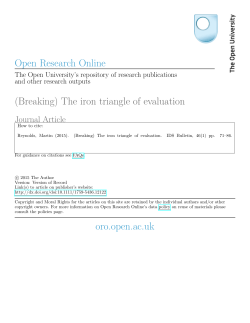 (Breaking) The iron triangle of evaluation