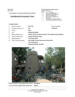 Architectural Inventory Form