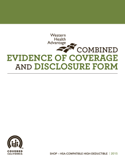 evidence of coverage and disclosure form