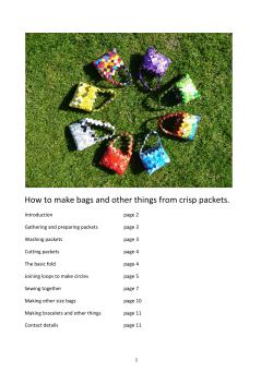 How to make bags and other things from crisp packets.