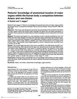 Patients` knowledge of anatomical location of major organs within