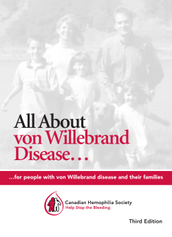 All About von Willebrand Disease…