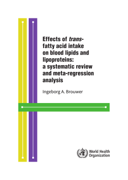 Effects of trans- fatty acid intake on blood lipids and lipoproteins: a