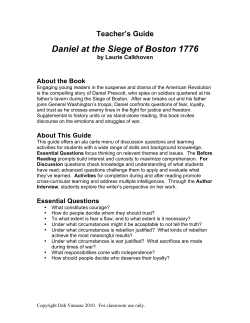 Daniel at the Siege of Boston 1776