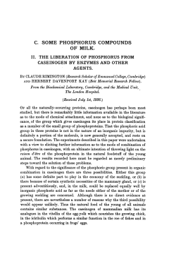 C. SOME PHOSPHORUS COMPOUNDS OF MILK.