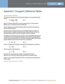 Appendix I: Cryogenic Reference Tables