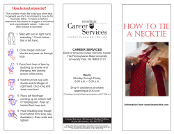 How to knot a bow tie? - Penn State Student Affairs