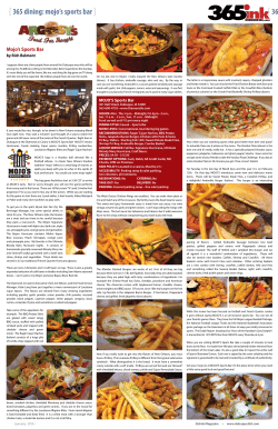 Mojo`s Sports Bar - Argosy`s Food For Thought