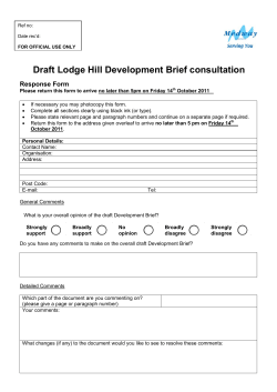 Draft Lodge Hill Development Brief consultation