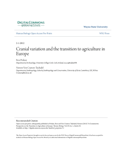Cranial variation and the transition to agriculture in Europe