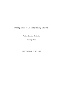 Making Sense of Oil Stamp Saving Schemes
