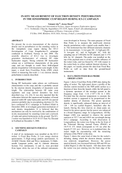 in-situ measurement of electron density perturbation in the