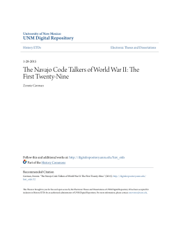 The Navajo Code Talkers of World War II: The First Twenty-Nine