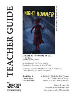 Teacher Guide - The Theatre School