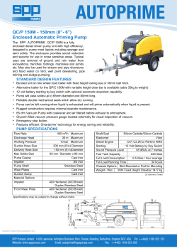 QC/P 150M - 150mm (8”- 6”) Enclosed Automatic Priming Pump