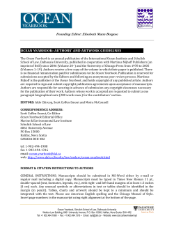 ocean yearbook: authors` and artwork guidelines