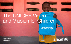 The UNICEF Vision and Mission for Children
