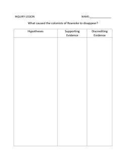 Roanoke Mystery