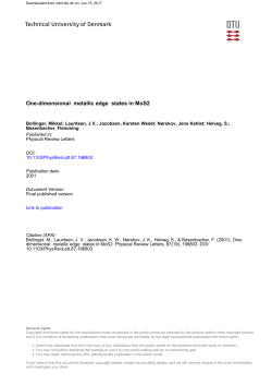 One-dimensional metallic edge states in MoS2