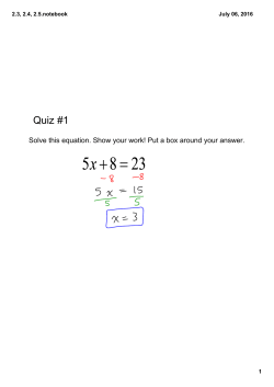 Jul 6 - 2.3, 2.4, 2.5