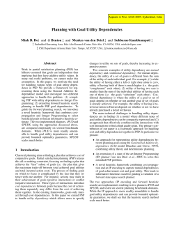 Planning with Goal Utility Dependencies
