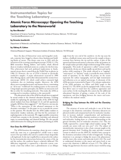 Atomic Force Microscopy: Opening the Teaching Laboratory to the