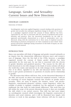 Language, Gender, and Sexuality