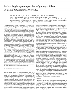 Estimating body composition of young children by