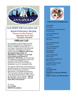 Official Call - Maryland Federation of Republican Women