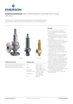 Direct Spring Operated Pressure Relief Valves Series 60/80 (English)