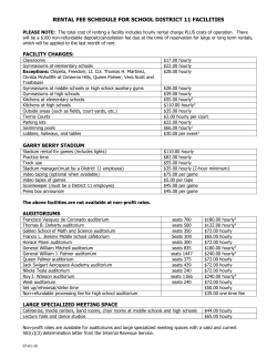 rental fee schedule - Colorado Springs School District 11