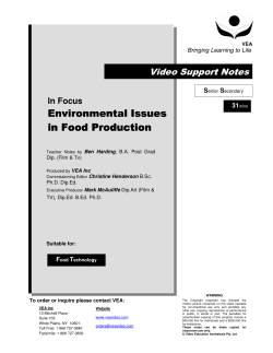 Environmental Issues in Food Production