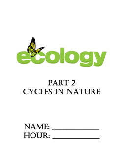 Part 2 Cycles In Nature Name: ______ HOUR: ______