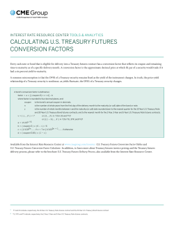 caLcuLatInG us treasurY Futures conVersIon Factors