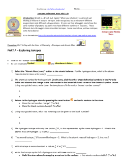 Phet Atomic Mass Activity