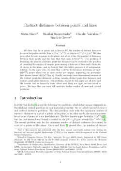 Distinct distances between points and lines