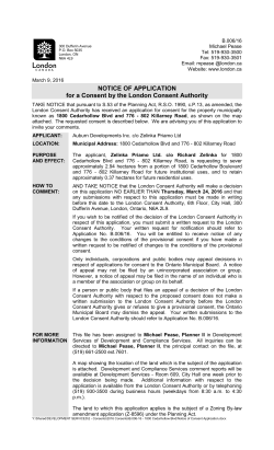 File # (insert) - City of London