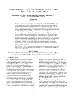 The Support Challenge for the Royal Navy`s Albion - L