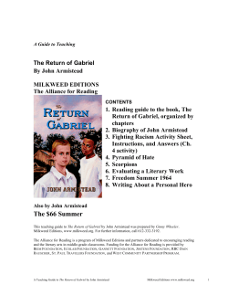 Reader`s Guide - Milkweed Editions
