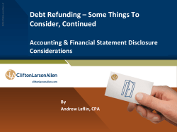 Deferred Amount on Refunding