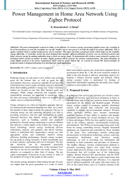 Power Management in Home Area Network Using Zigbee