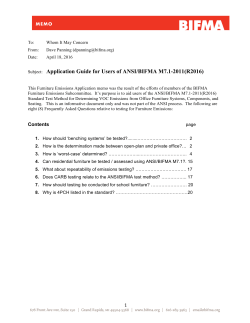 Furniture Emissions Test Method