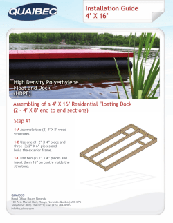Assembling of a 4` X 16` Residential Floating Dock (2 &ndash; 4` X 8` end to