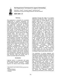 Sod Suppression Techniques for Legume Interseeding