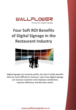 Four Soft ROI Benefits of Digital Signage in the Restaurant Industry