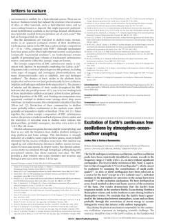 Excitation of Earth`s continuous free oscillations by atmosphere&ndash;ocean